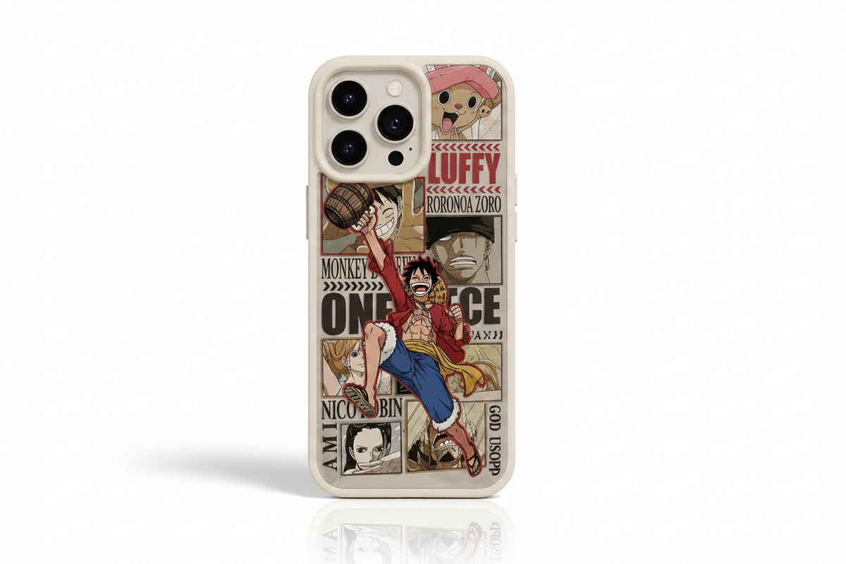 One Piece Phone Case Straight White Background